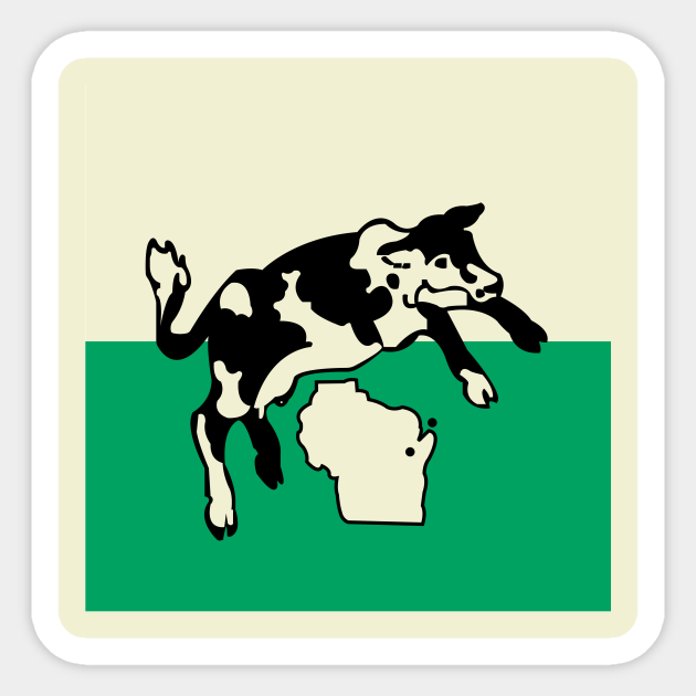 Spotted Cow Wisconsin Sticker TeePublic